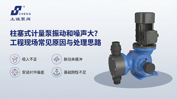 柱塞式计量泵振动和噪声大?工程现场常见原因与处理思路