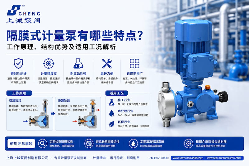 隔膜式计量泵有哪些特点?工作原理、结构优势及适用工况解析
