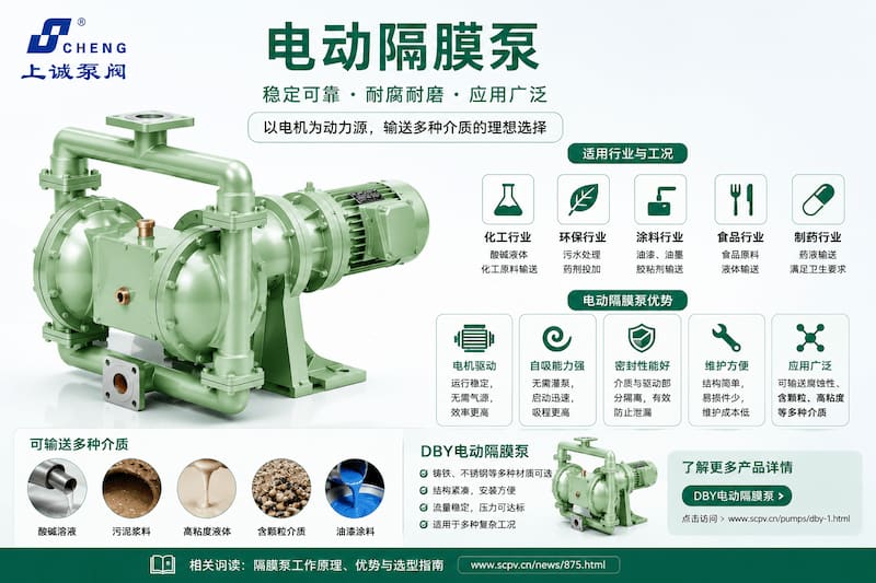 电动隔膜泵适用于哪些工况？选购与应用指南｜上海上诚泵阀