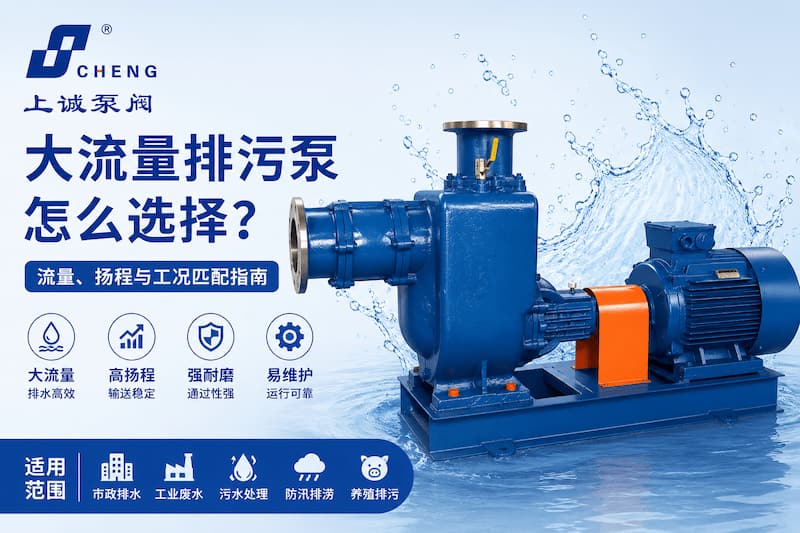 大流量排污泵怎么选择？流量、扬程与工况匹配指南｜上海上诚泵阀