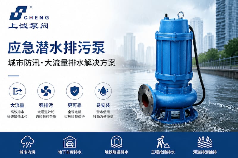 城市防汛与大流量排水怎么选？应急潜水排污泵选型要点解析