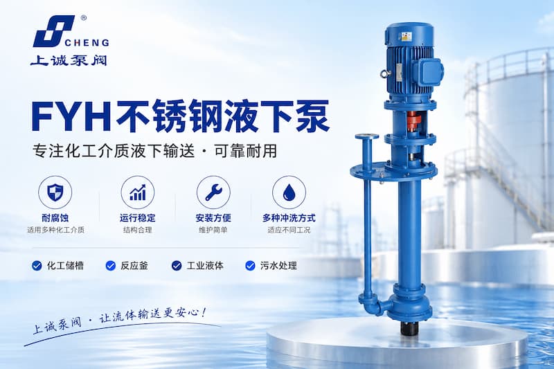 FYH不锈钢液下泵怎么选？化工介质、液下深度与冲洗方式解析